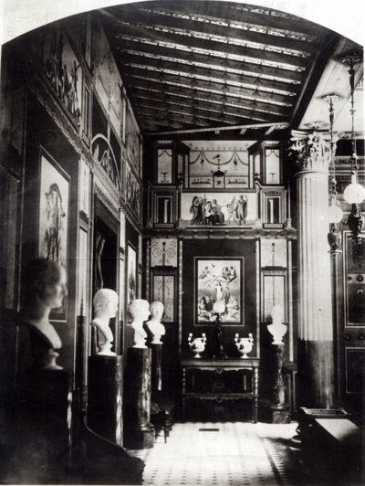 Interior of Prince Napoleons Palais Pompeian by French Photographer